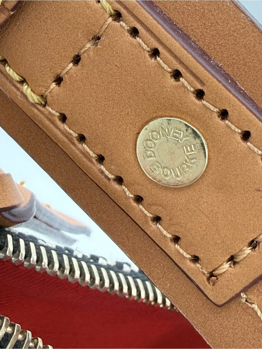 Dooney & Bourke women’s Birdseye East west Hobo shoulder bag fabric & leather - Picture 10 of 10